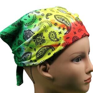 Brand New Unique Paisley Tie Dye Bandana Head Wrap